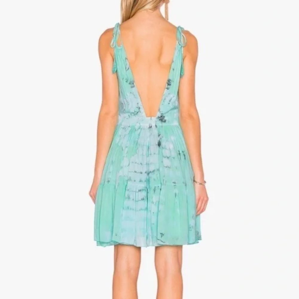 Tiare Hawaii x Revolve Geo Tie Dye Mini Dress Aqua Grey OS - Picture 5 of 6